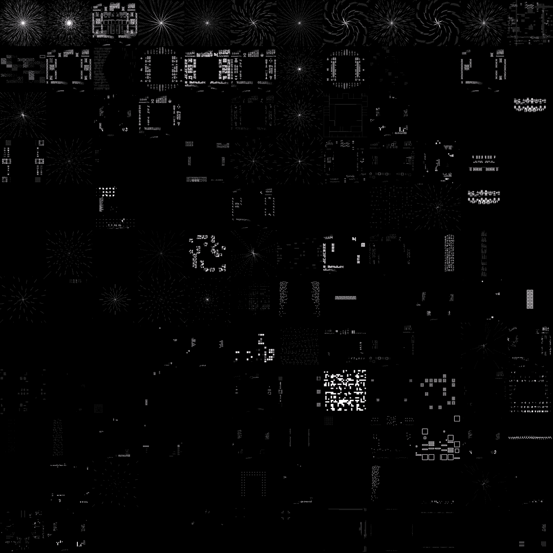 Square verlay asemic asset bundle / 181 loops