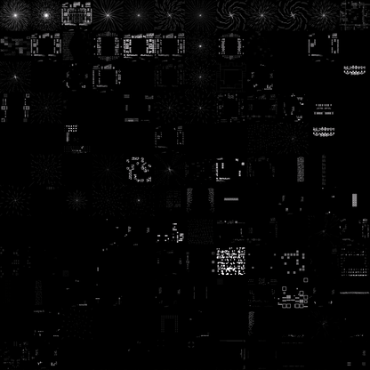 Square verlay asemic asset bundle / 181 loops