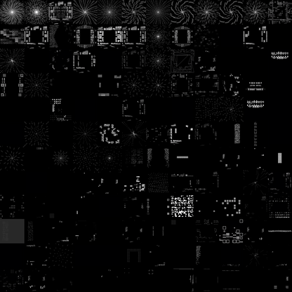 Square verlay asemic asset bundle / 181 loops