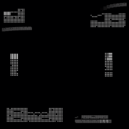 Square overlay alpha asemic asset pack / 41 loops