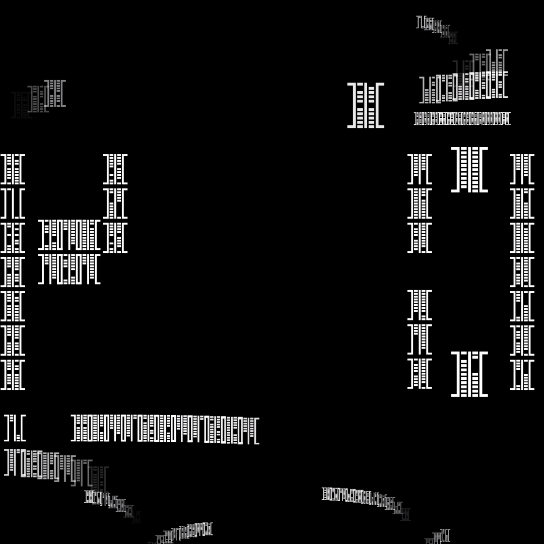 Square overlay alpha asemic asset pack / 41 loops