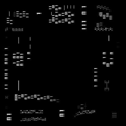 Square overlay alpha asemic asset pack / 41 loops