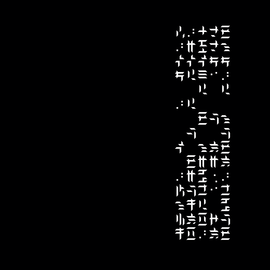 Square overlay alpha asemic asset pack / 41 loops