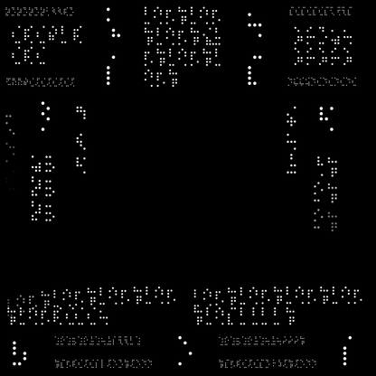 Square overlay alpha asemic asset pack / 41 loops