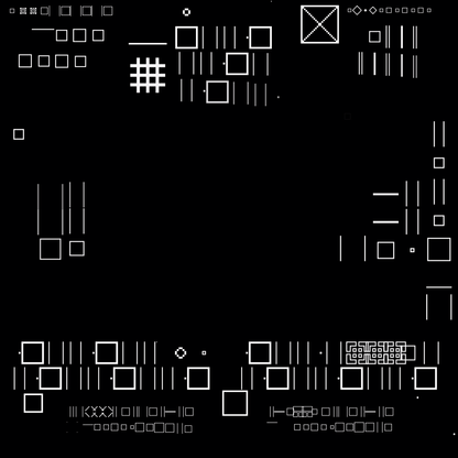 Square overlay alpha asemic asset pack / 41 loops