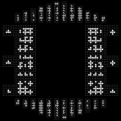 Square overlay alpha asemic asset pack / 41 loops