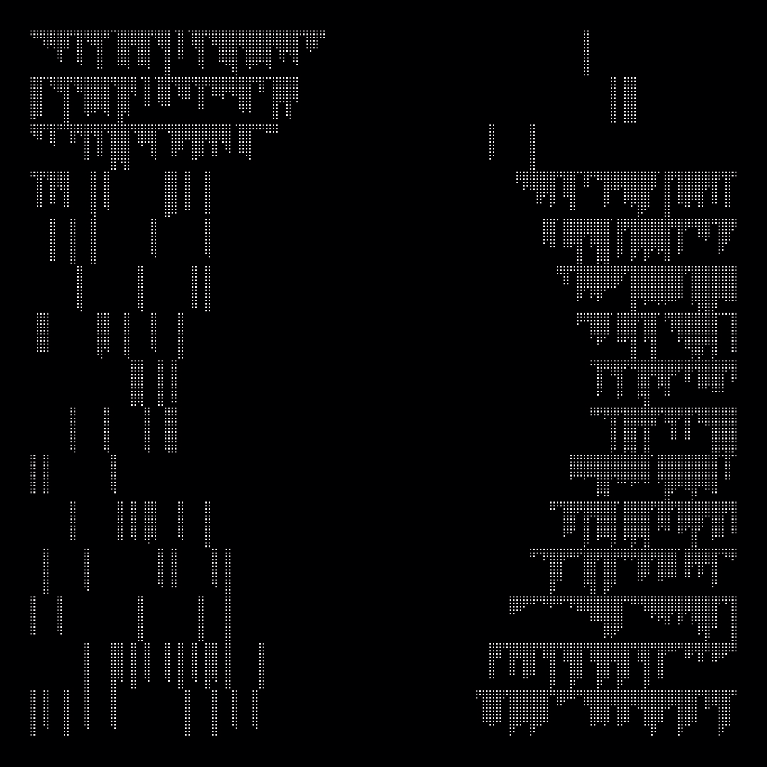 Square overlay alpha asemic asset pack / 41 loops