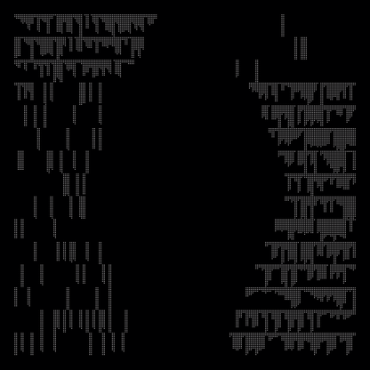 Square overlay alpha asemic asset pack / 41 loops