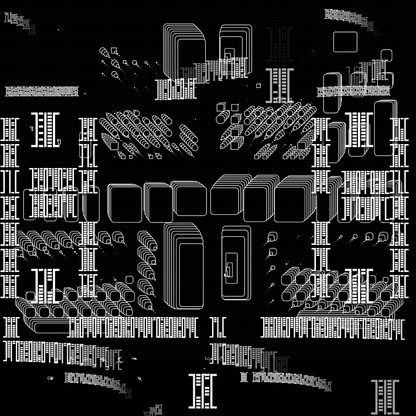 Square overlay alpha asemic asset pack / 41 loops