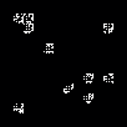 Square overlay alpha asemic asset pack / 41 loops
