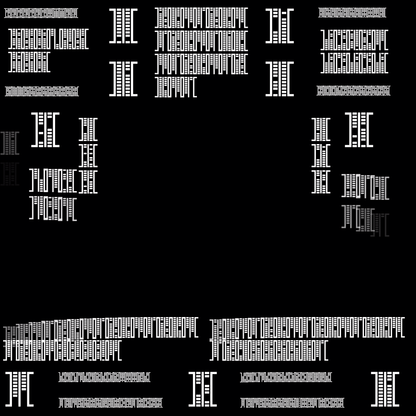 Square overlay alpha asemic asset pack / 41 loops