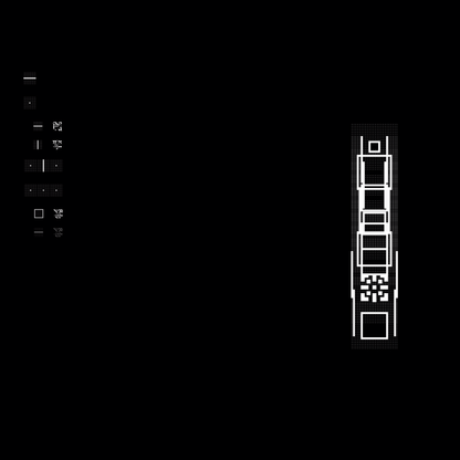 Square overlay alpha asemic asset pack / 41 loops