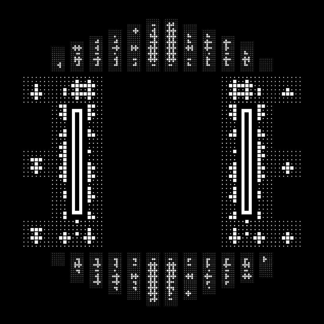 Square overlay alpha asemic asset pack / 41 loops