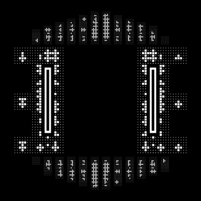 Square overlay alpha asemic asset pack / 41 loops