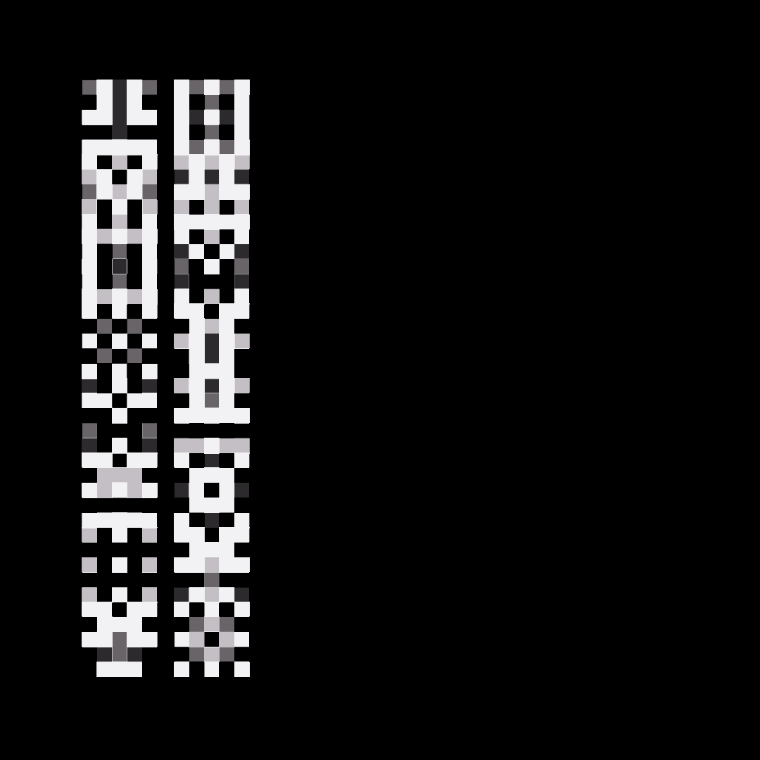 Beta square overlay asemic asset pack / 47 loops