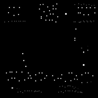 Beta square overlay asemic asset pack / 47 loops