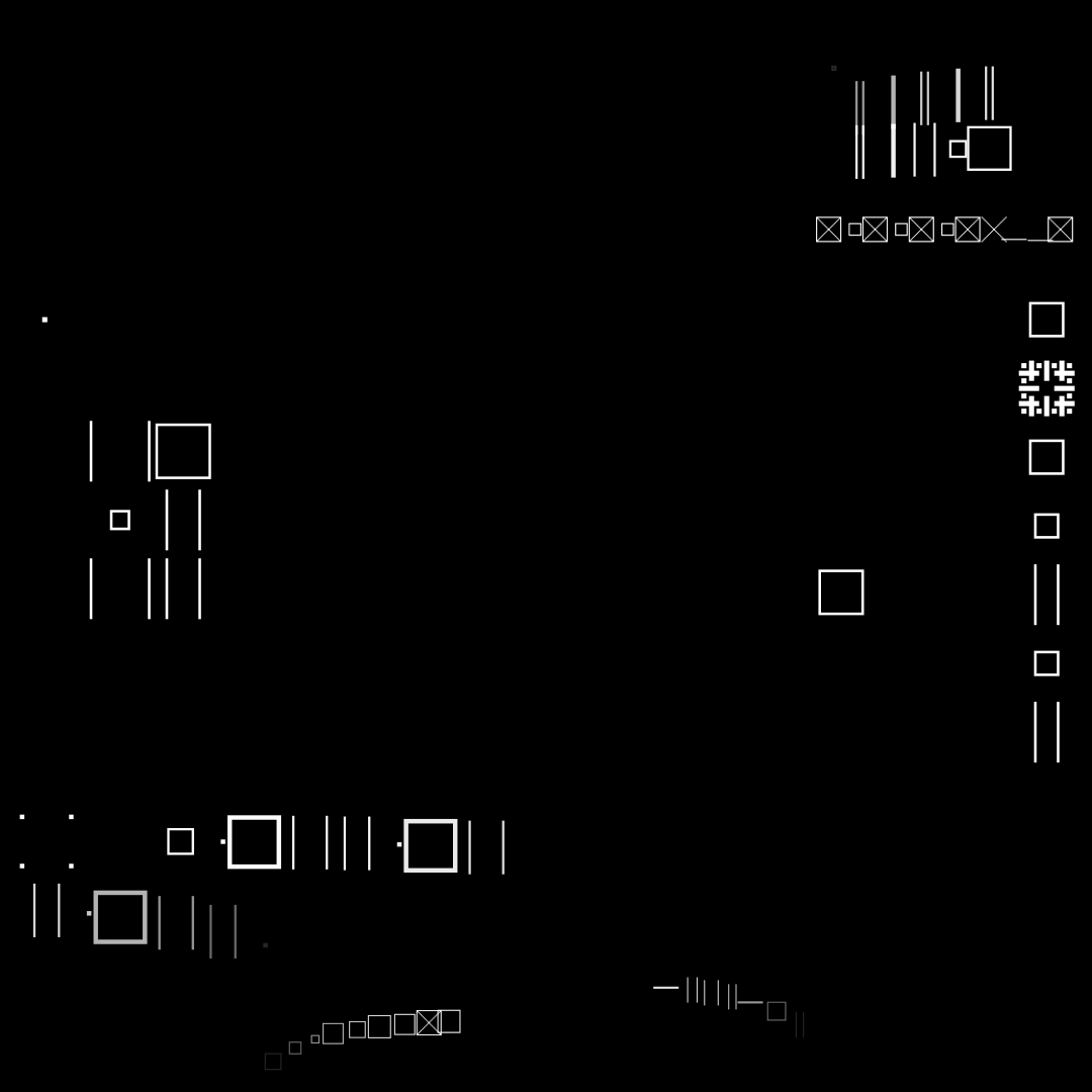 Beta square overlay asemic asset pack / 47 loops