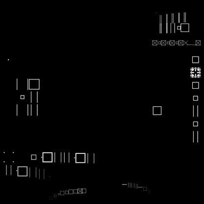 Beta square overlay asemic asset pack / 47 loops