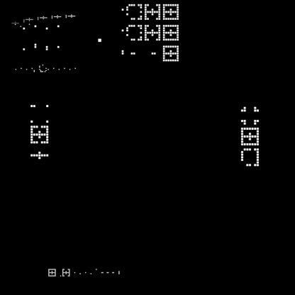 Beta square overlay asemic asset pack / 47 loops