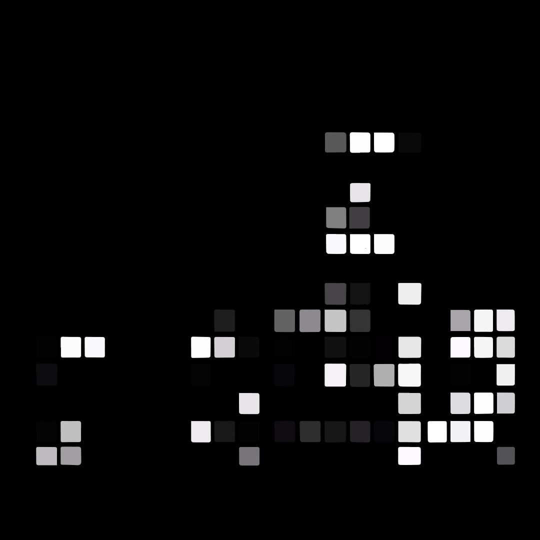 Beta square overlay asemic asset pack / 47 loops