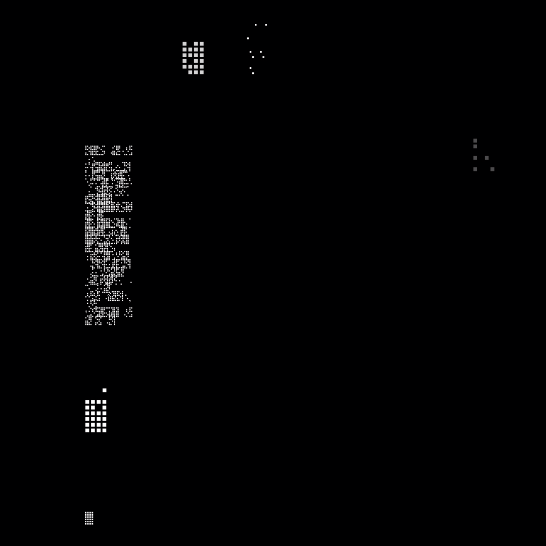 Beta square overlay asemic asset pack / 47 loops