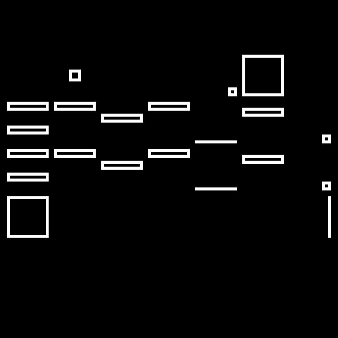 Beta square overlay asemic asset pack / 47 loops