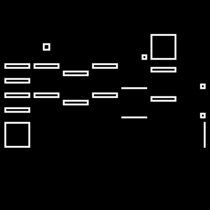 Beta square overlay asemic asset pack / 47 loops