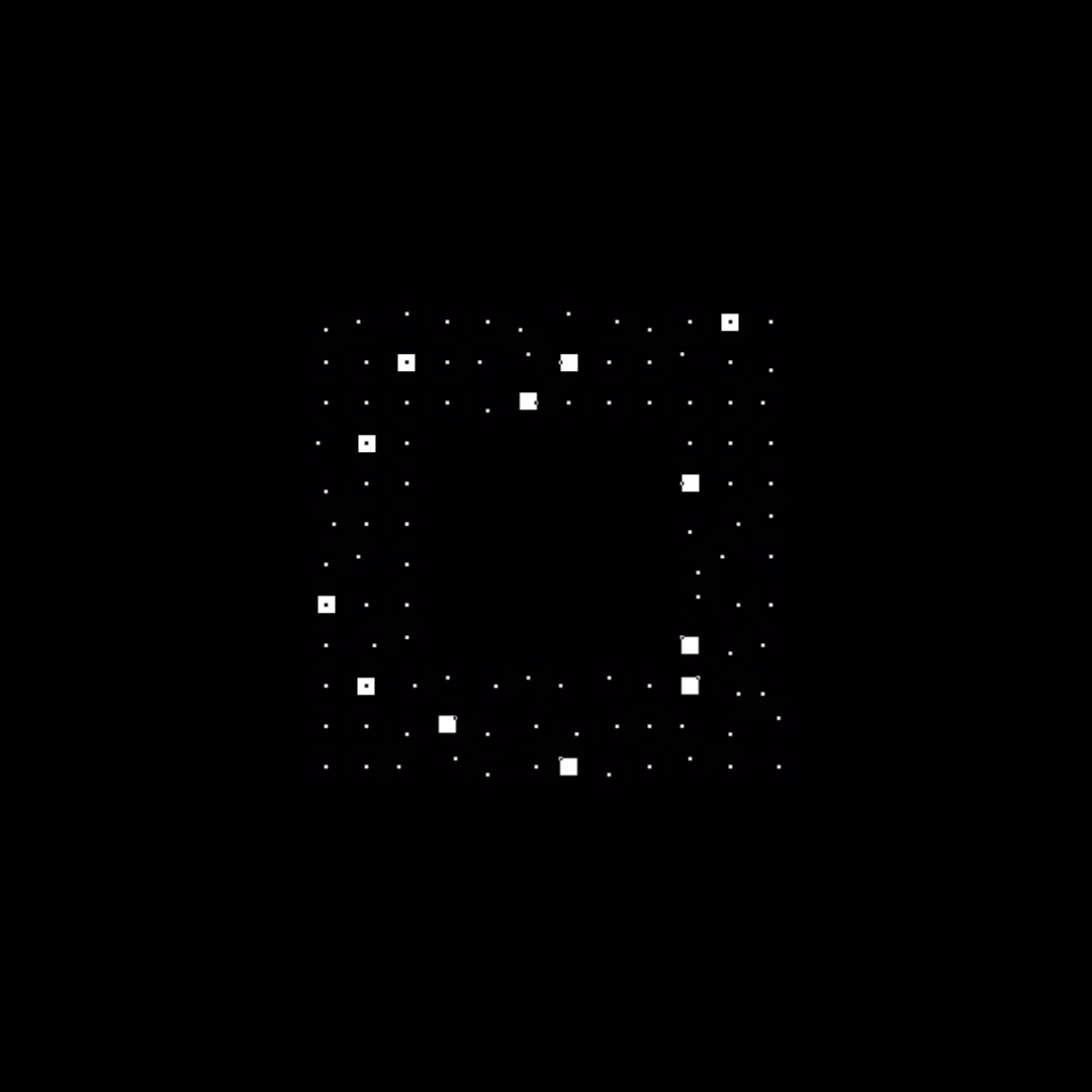 Beta square overlay asemic asset pack / 47 loops