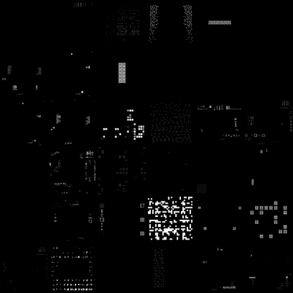 Beta square overlay asemic asset pack / 47 loops