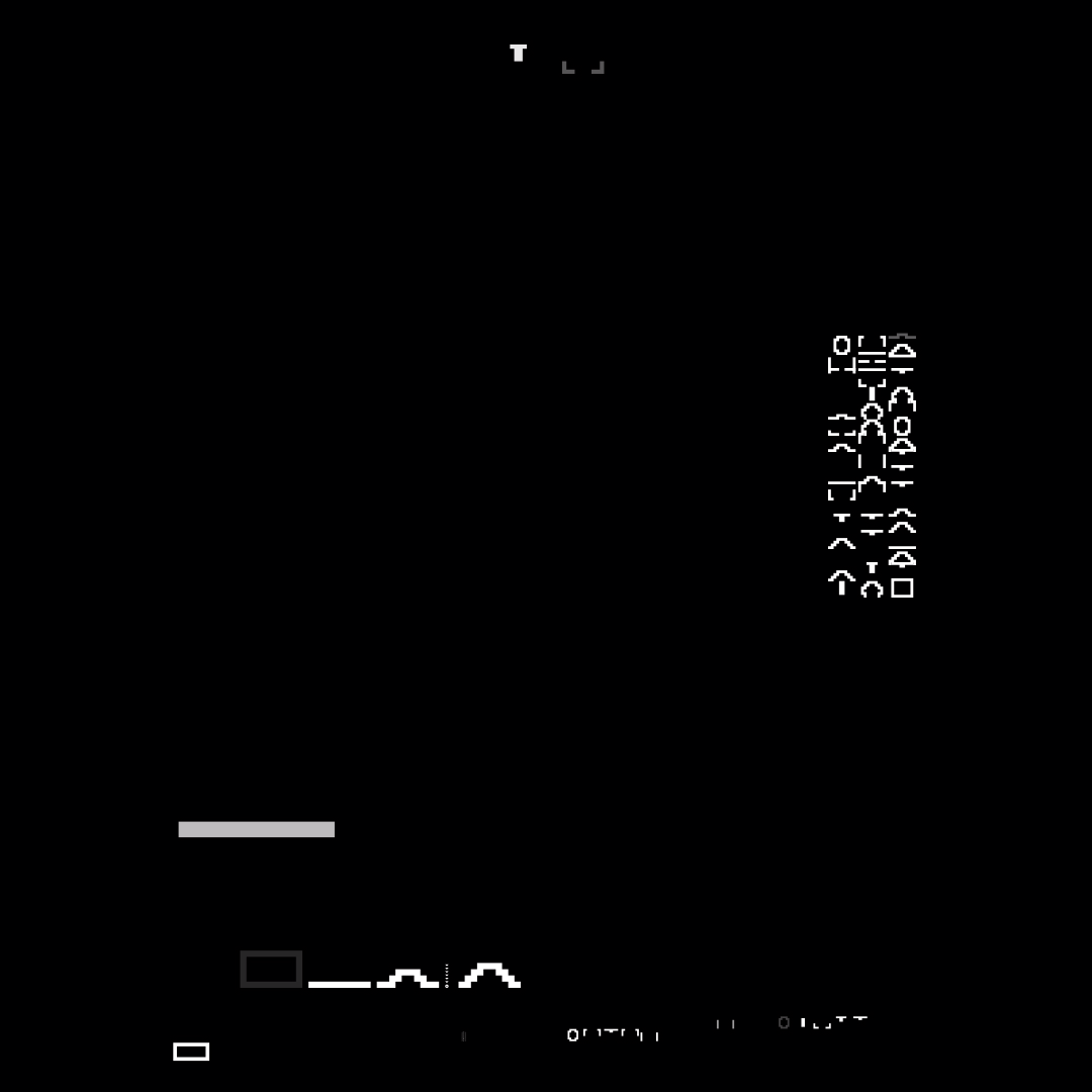 Gamma square overlay asemic asset pack / 52 loops