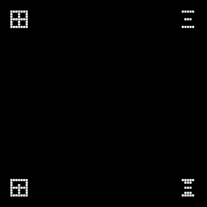 Gamma square overlay asemic asset pack / 52 loops