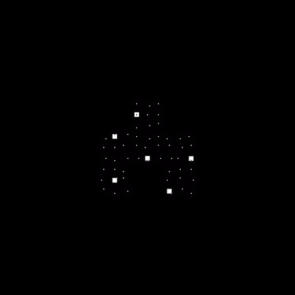 Gamma square overlay asemic asset pack / 52 loops