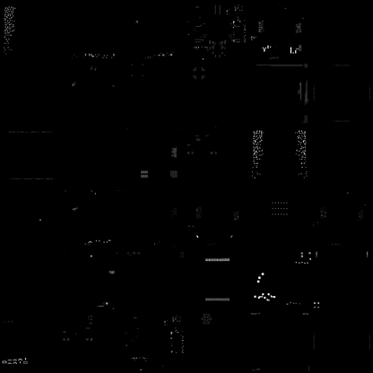 Gamma square overlay asemic asset pack / 52 loops