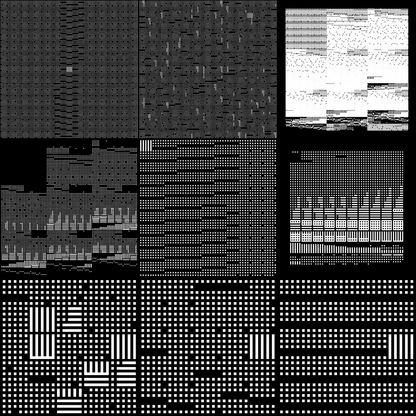 Alpha asemic square pattern asset pack / 11 loops