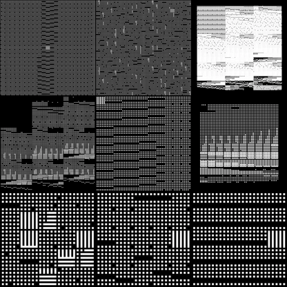 Alpha asemic square pattern asset pack / 11 loops