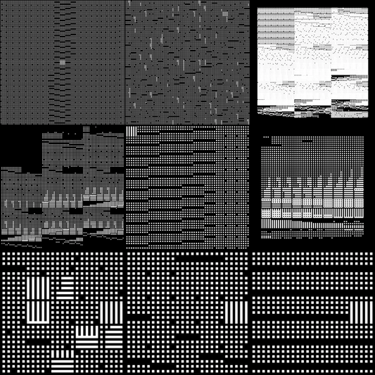Alpha asemic square pattern asset pack / 11 loops
