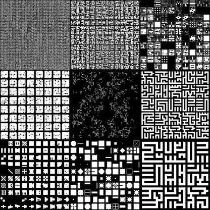 Delta asemic square pattern asset pack / 9 loops