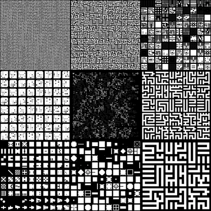 Delta asemic square pattern asset pack / 9 loops