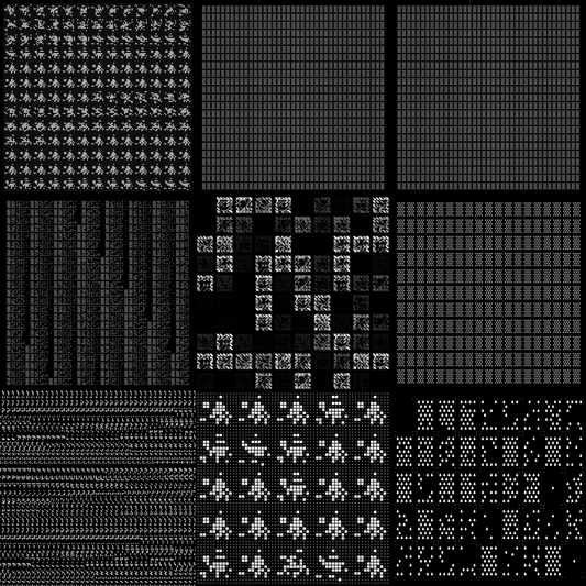 Epsilon asemic square pattern asset pack / 9 loops