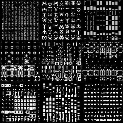 Kappa asemic square pattern asset pack / 9 loops