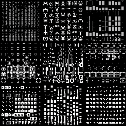 Kappa asemic square pattern asset pack / 9 loops