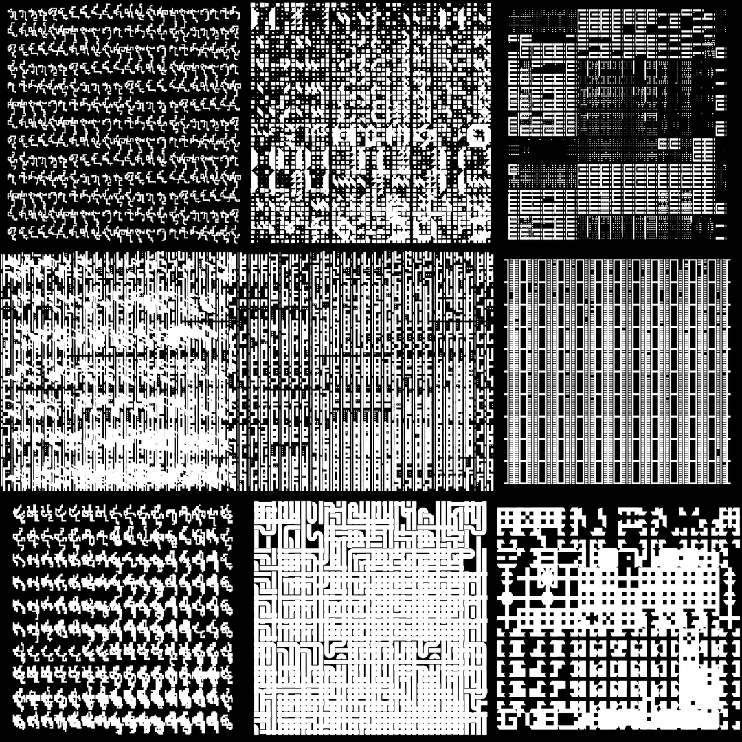 Lambda asemic square pattern asset pack / 10 loops