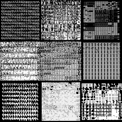 Lambda asemic square pattern asset pack / 10 loops