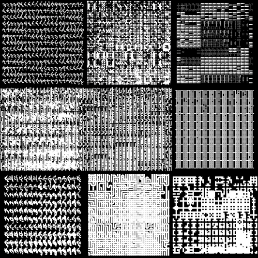 Lambda asemic square pattern asset pack / 10 loops