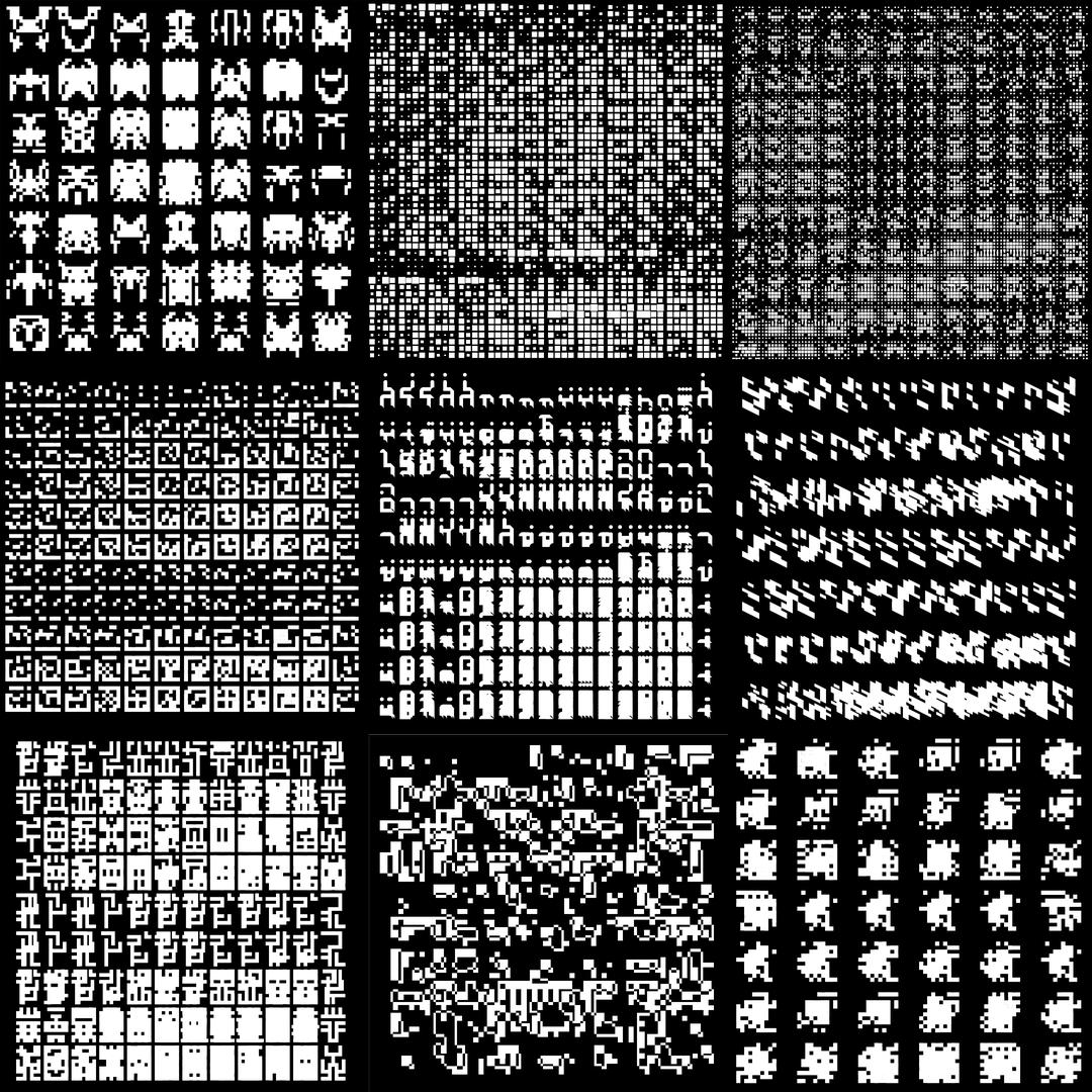 Mu asemic square pattern asset pack / 10 loops