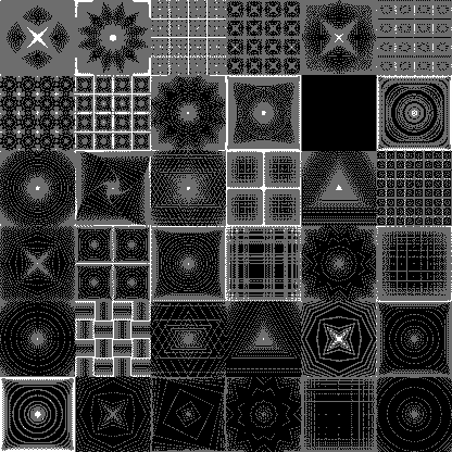 Square pattern asset bundle / 64 loops