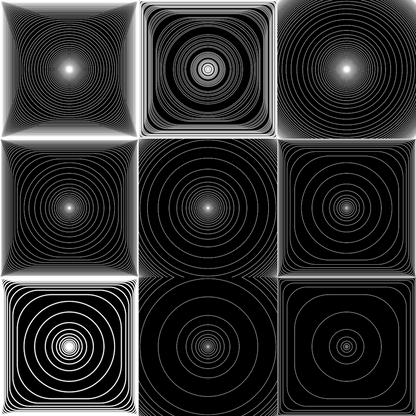 Circular square pattern asset pack / 13 loops
