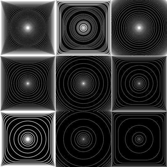 Circular square pattern asset pack / 13 loops
