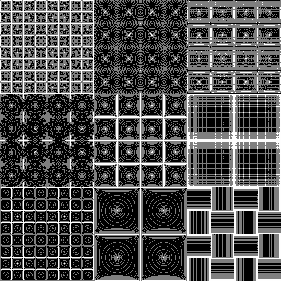 Grid square pattern asset pack / 10 loops
