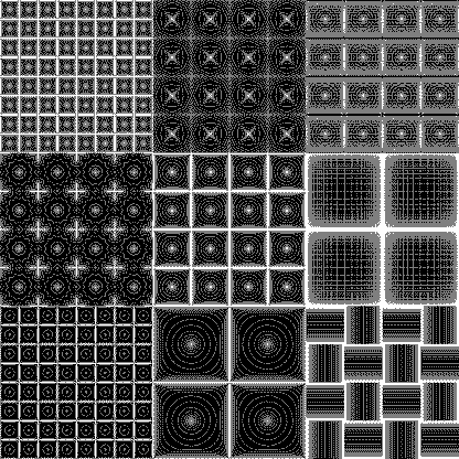 Grid square pattern asset pack / 10 loops